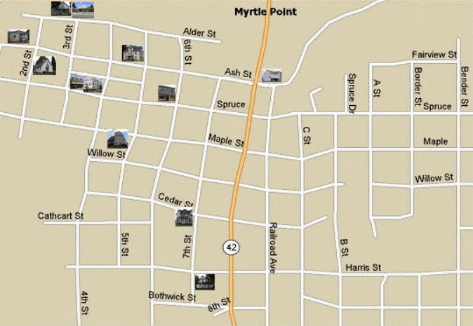 Map of Myrtle Point