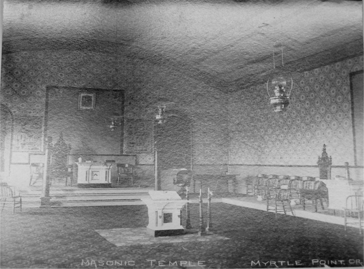 Interior of Masonic Lodge when in the Lonaconing Block Building-1892
